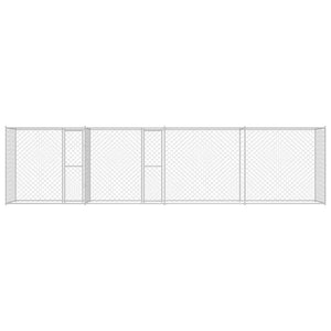Κλουβί σκύλου Ασημί 600 x 200 x 200 εκ. Επικαλυμμένος Χάλυβας