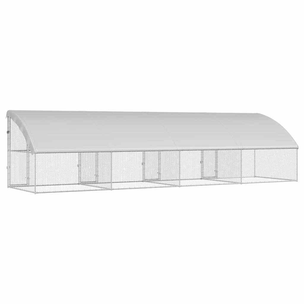 Κλουβί για κότες 4 pcs Ασημί 800 x 200 x 198,5 εκ - Pakobazaar