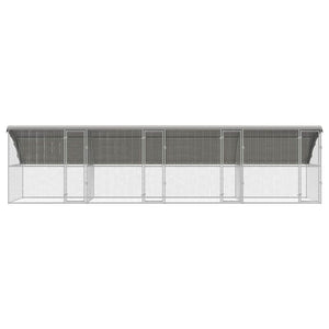 Κλουβί για κότες 4 pcs Ασημί 800 x 200 x 198,5 εκ - Pakobazaar