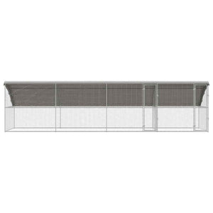 Κλουβί για κότες 4 pcs Ασημί 800 x 200 x 198,5 εκ - Pakobazaar