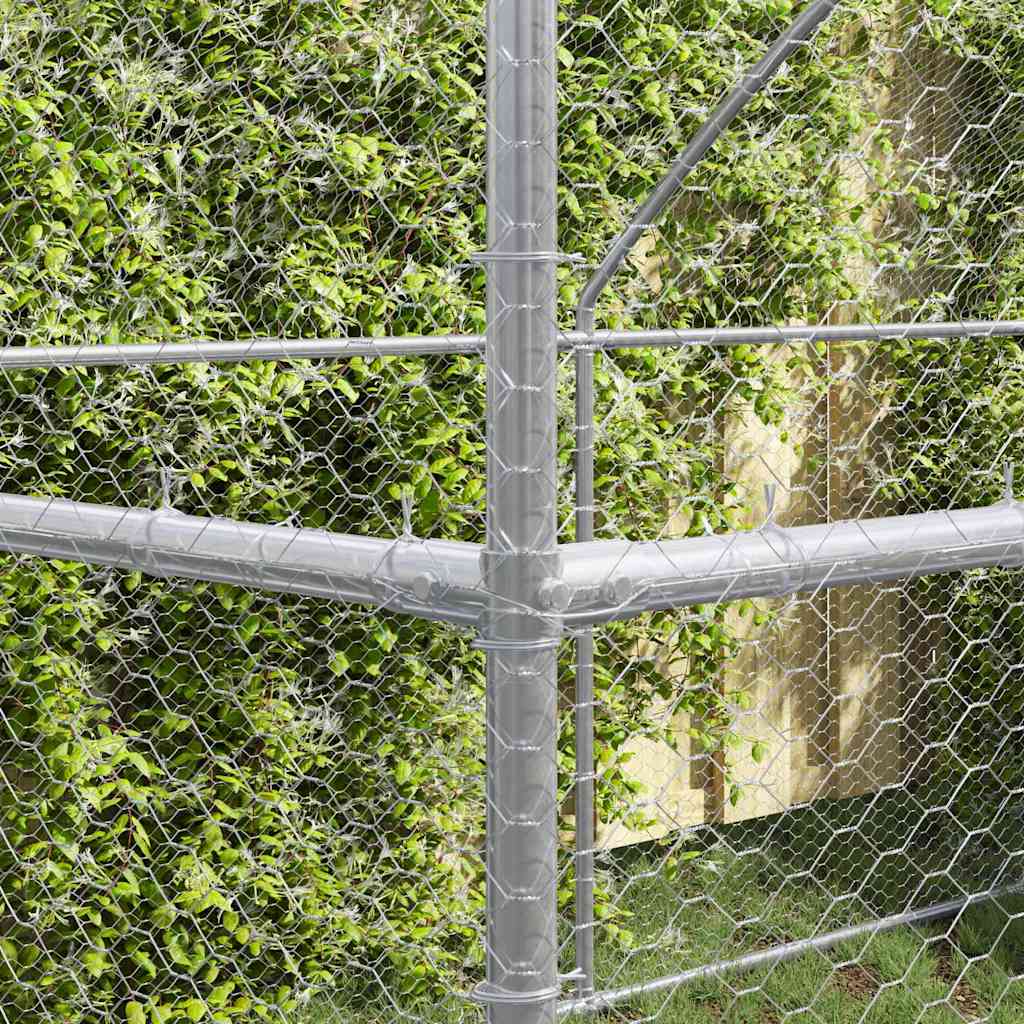 Κλουβί για κότες 2 pcs Ασημί 400 x 200 x 200 εκ. Χάλυβας και PE