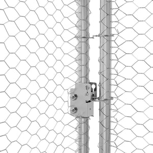 Κλουβί για κότες 4 τμχ. Ασημί 800 x 200 x 200 εκ.