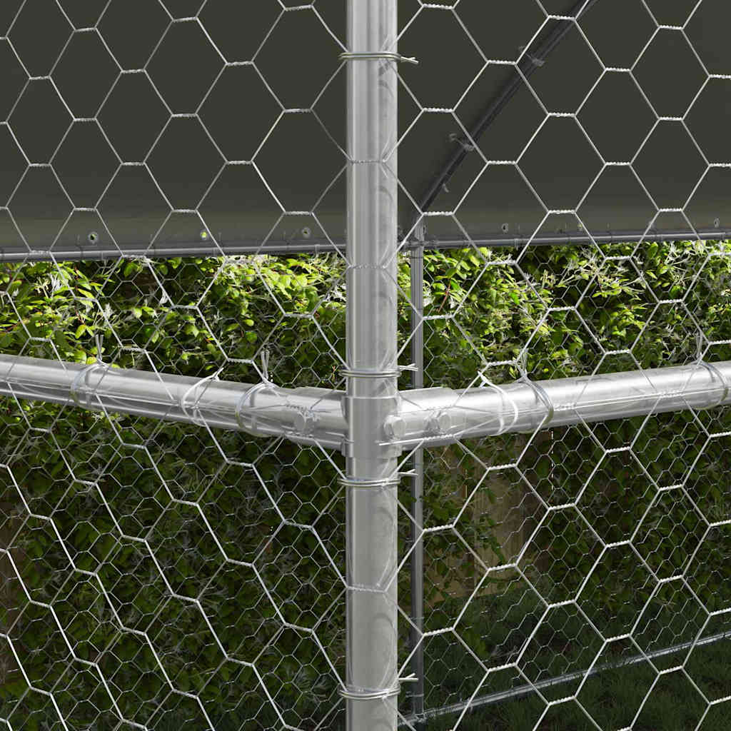 Κλουβί Σκύλου 2 pcs Ασημί 4 x 2 x 2 m Γαλβανισμένος χάλυβας