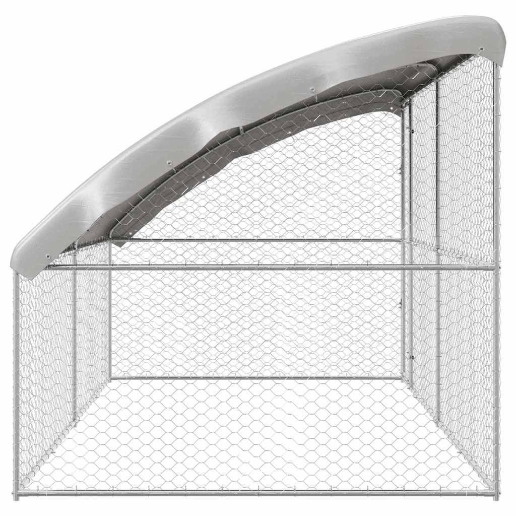 Κλουβί Σκύλου 2 pcs Ασημί 4 x 2 x 2 m Γαλβανισμένος χάλυβας