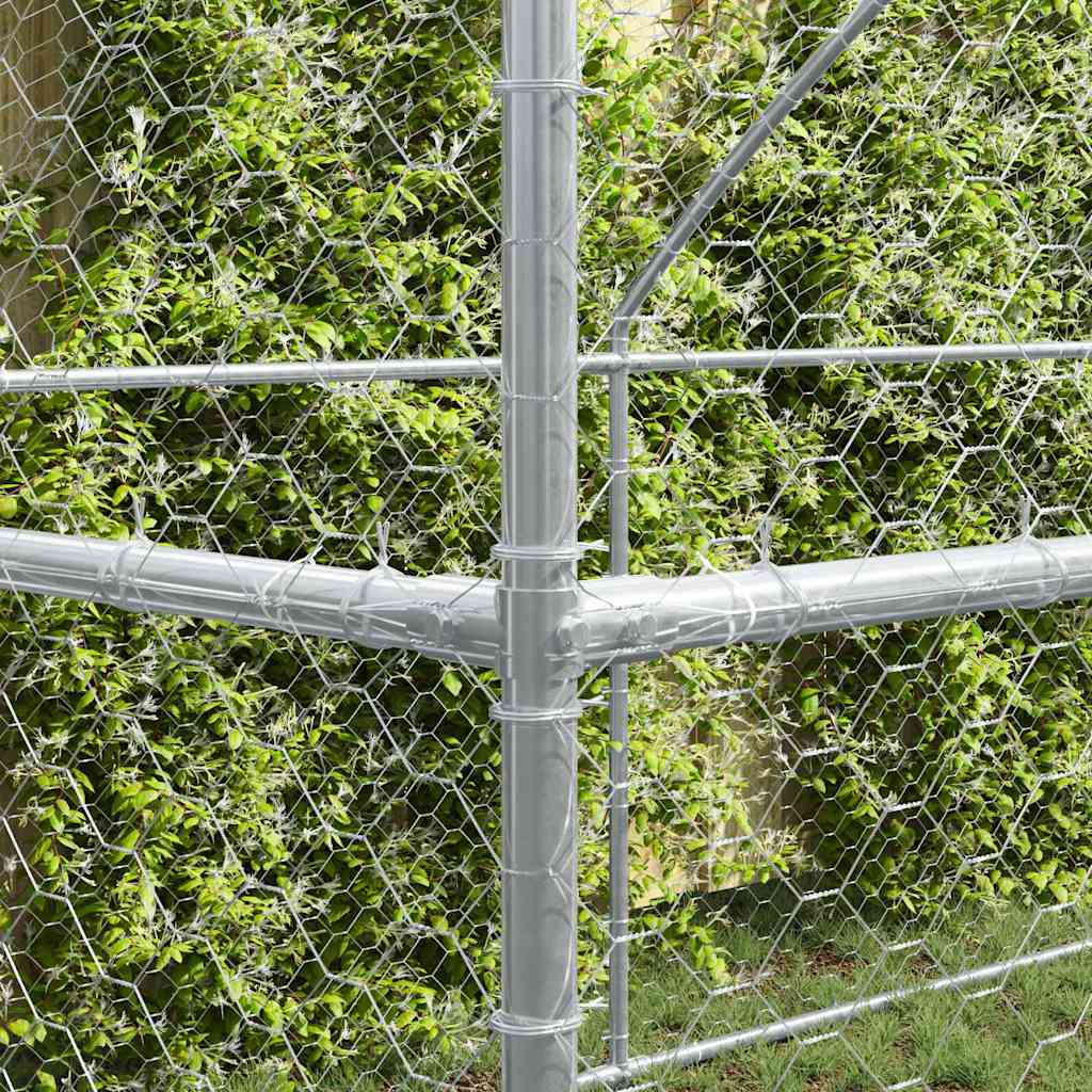 Κλουβί Σκύλου 3 pcs Ασημί 6 x 2 x 2 m Γαλβανισμένος χάλυβας