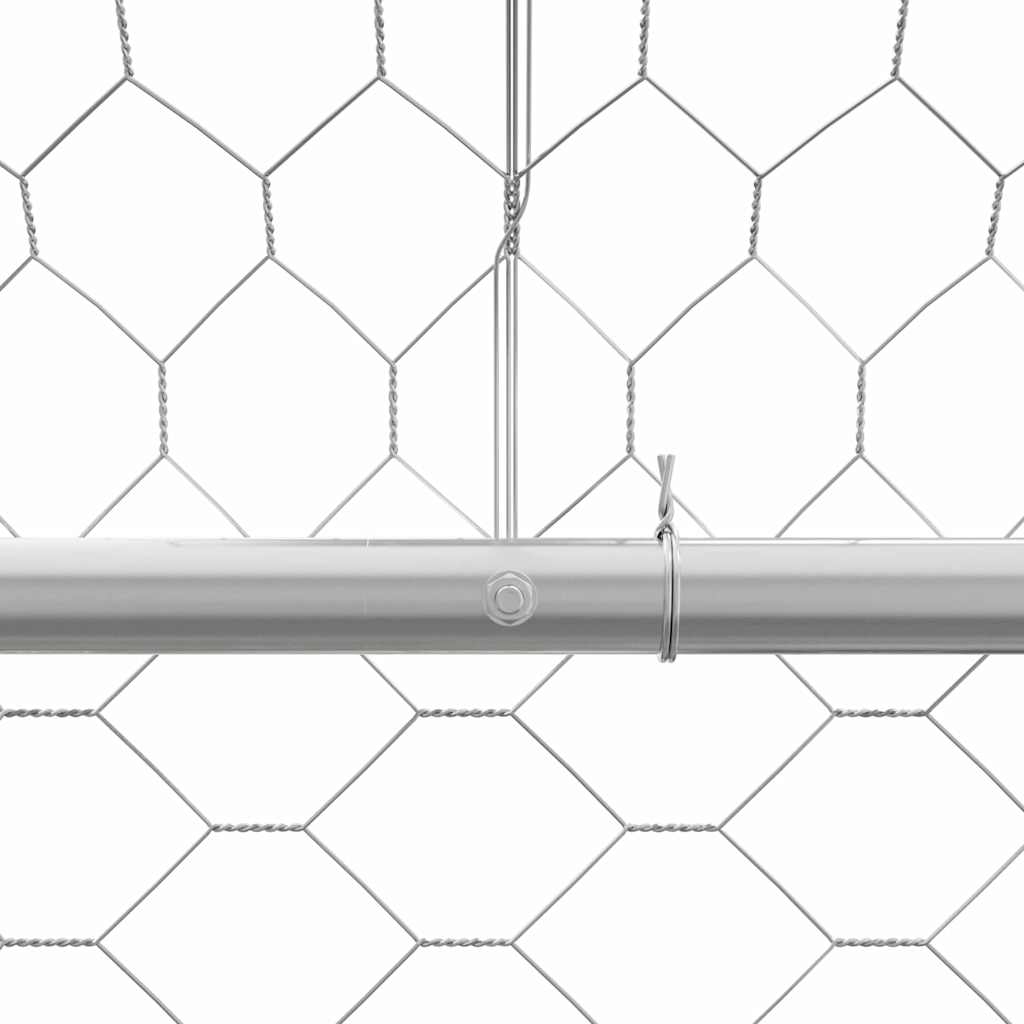 Κλουβί Σκύλου 3 pcs Ασημί 6 x 2 x 2 m Γαλβανισμένος χάλυβας