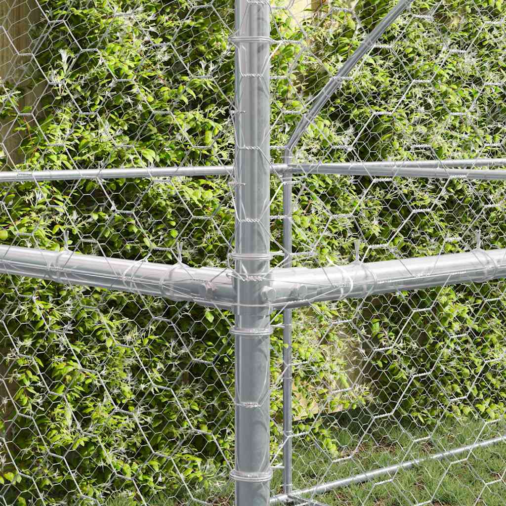 Κλουβί Σκύλου 4 pcs Ασημί 8 x 2 x 2 m Γαλβανισμένος χάλυβας