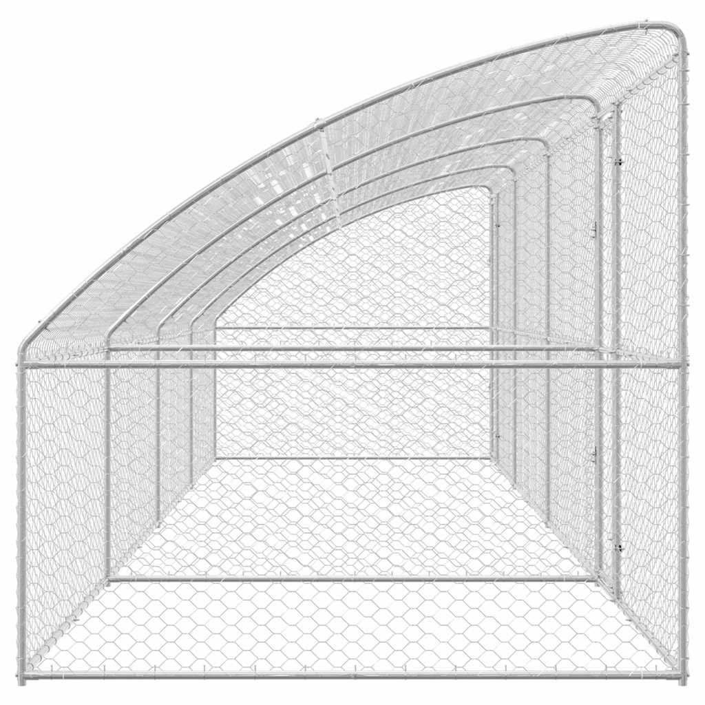 Κλουβί Σκύλου 4 pcs Ασημί 8 x 2 x 2 m Γαλβανισμένος χάλυβας