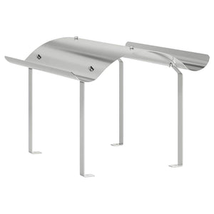 Καπέλο τζακιού Ασημί 59,5 x 50 x 36,5 cm Ανοξείδωτο ατσάλι - Pakobazaar