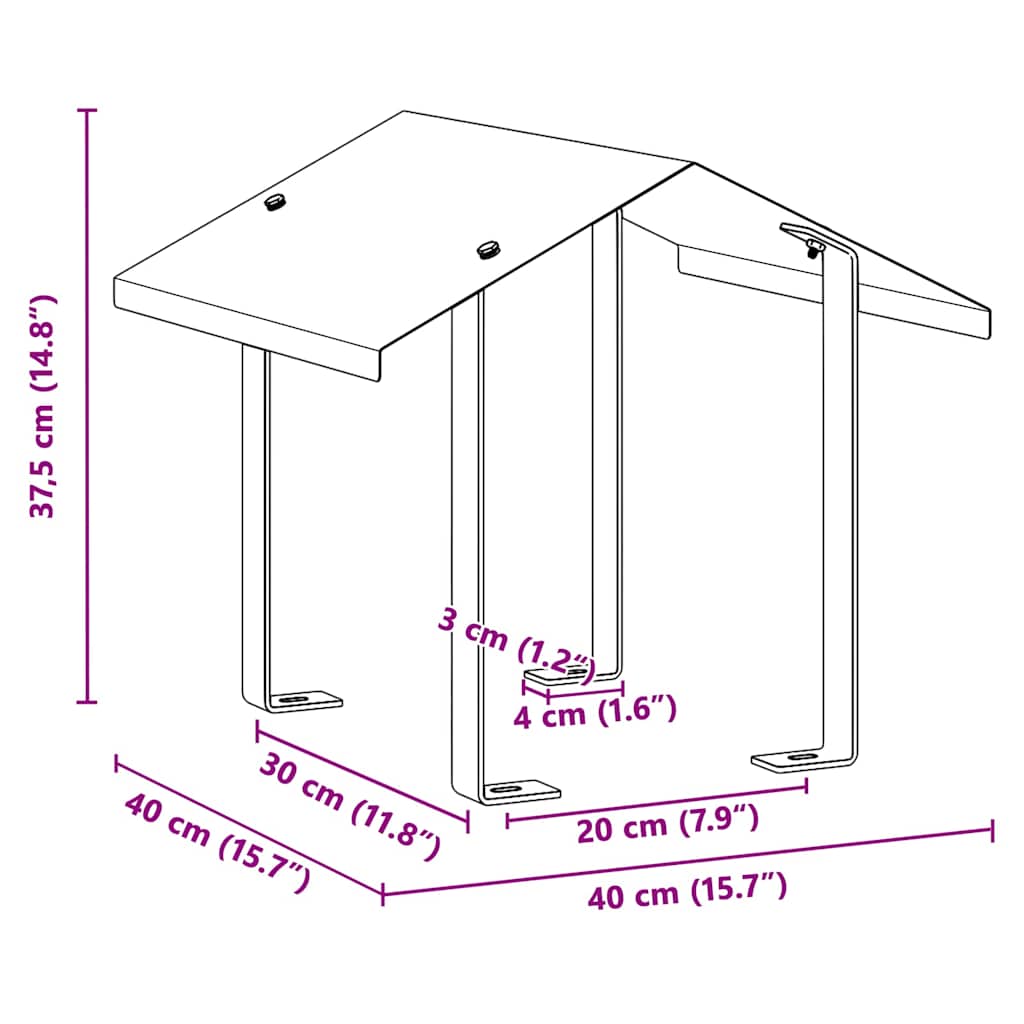 Καπνοδόχος Ασημί 40 x 40 x 37,5 εκ Ανοξείδωτο ατσάλι