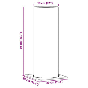 Επέκταση Κεφαλής Καμινάδας Ασημί 29 x 29 x 50 εκ.