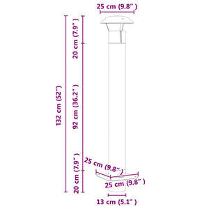 Επέκταση Καμινάδας Ασημί 25 x 25 x 132 εκ Ανοξείδωτο ατσάλι - Pakobazaar