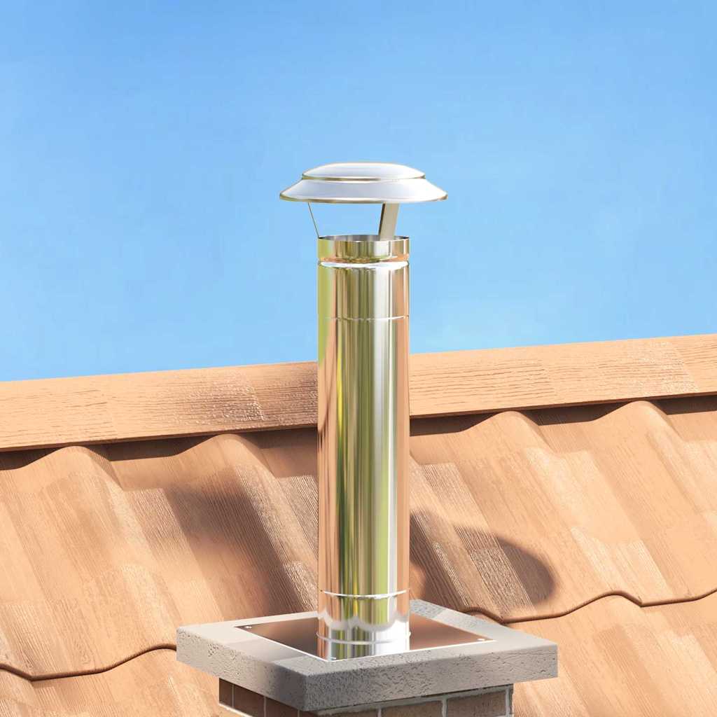 Κάλυμμα Βροχής Καμινάδας Ασημί 20 x 20 x 18 εκ.