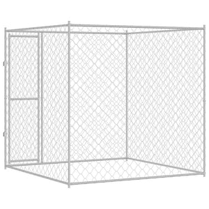 Κλουβί σκύλου Ασημί 200 x 200 x 200 cm Επικαλυμμένος Χάλυβας