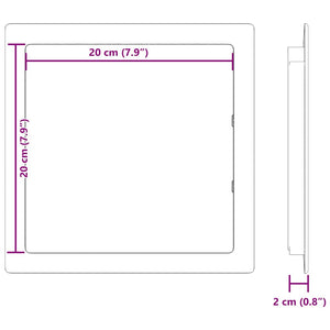 Πίνακες Πρόσβασης 2 pcs Λευκό 20 x 20 cm ΑΒΣ Πλαστικό - Pakobazaar