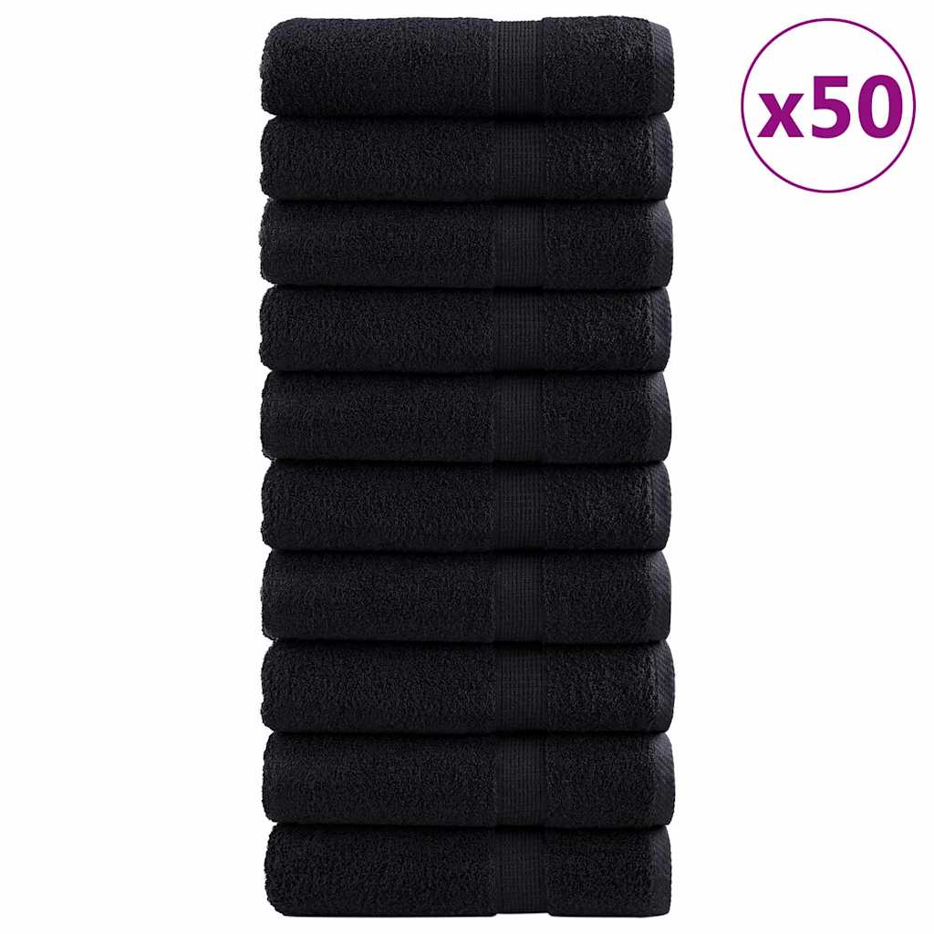 Πετσέτα Επισκεπτών SOLUND 50 pcs Μαύρο 50 x 100 cm 550 gsm - Pakobazaar
