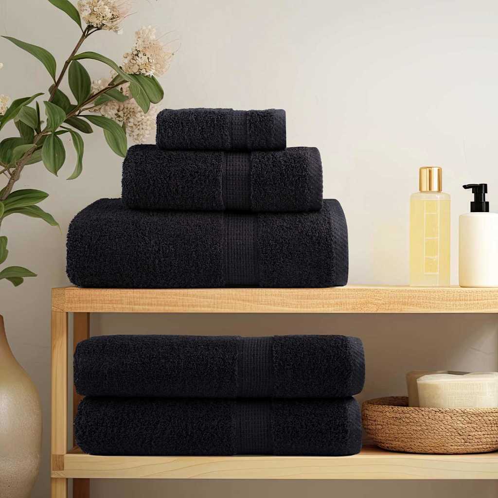 Πετσέτα Επισκεπτών SOLUND 25 pcs Μαύρο 70 x 140 cm 550 gsm - Pakobazaar