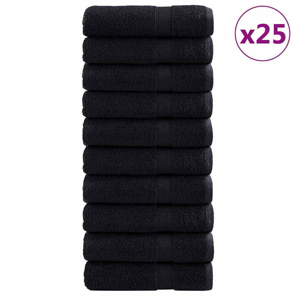 Πετσέτα Επισκεπτών SOLUND 25 pcs Μαύρο 70 x 140 cm 550 gsm - Pakobazaar