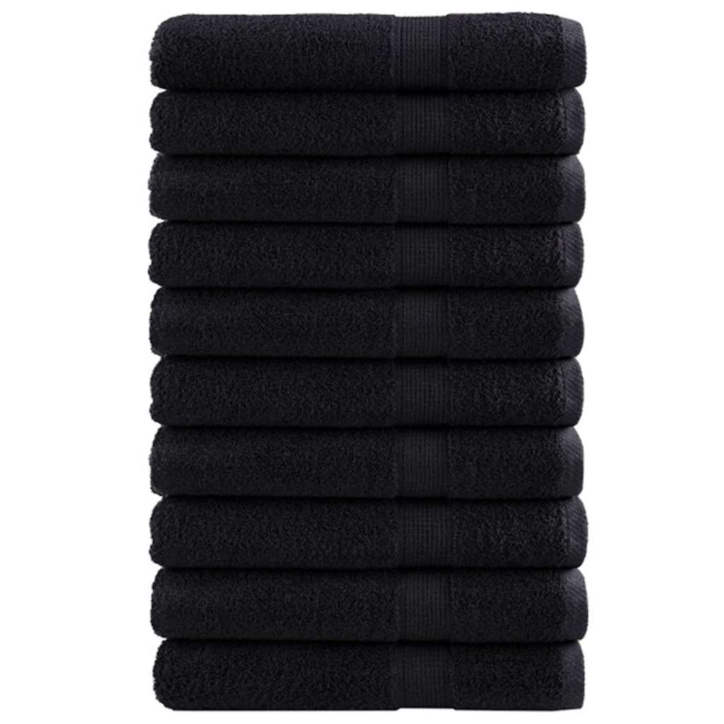 Πετσέτα Επισκεπτών SOLUND 25 pcs Μαύρο 80 x 200 cm 550 gsm - Pakobazaar