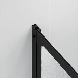 Διαχωριστικό ντους Άλλο Μαύρο 168 x 140 εκ Αλουμίνιο - Pakobazaar