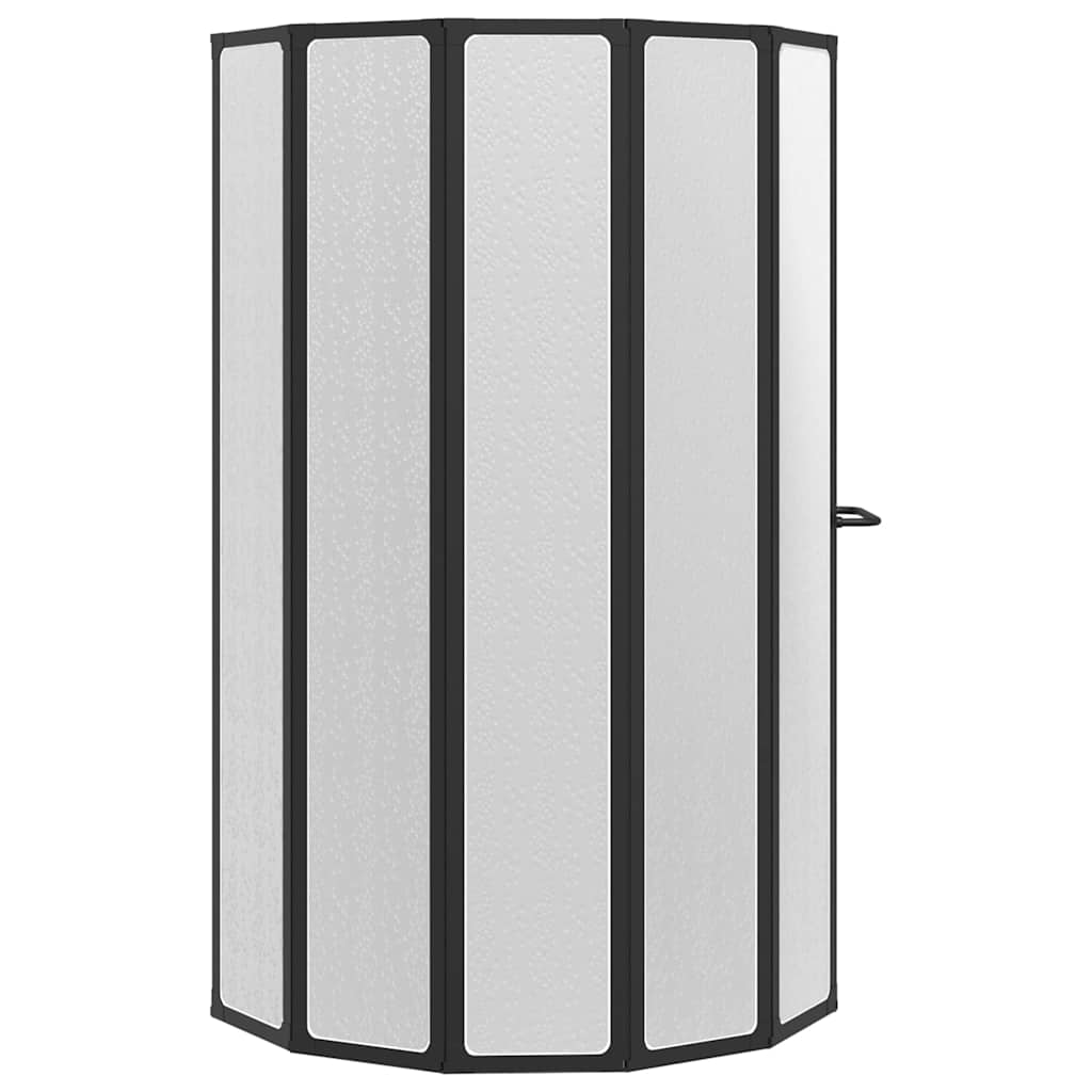 Διαχωριστικό ντους Άλλο Μαύρο 168 x 140 εκ Αλουμίνιο - Pakobazaar