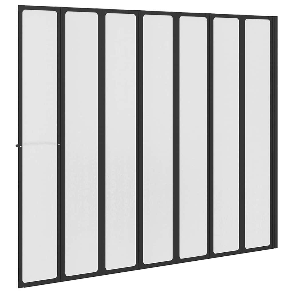 Διαχωριστικό ντους Άλλο Μαύρο 168 x 140 εκ Αλουμίνιο - Pakobazaar