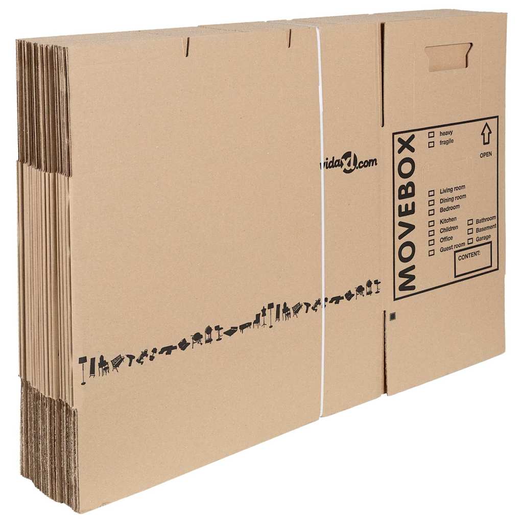 Κουτί Μετακόμισης 20 pcs Φυσικό 59 x 31,5 x 31,5 εκ Χαρτόνι - Pakobazaar