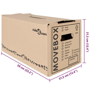 Κουτί Μετακόμισης 20 pcs Φυσικό 59 x 31,5 x 31,5 εκ Χαρτόνι - Pakobazaar