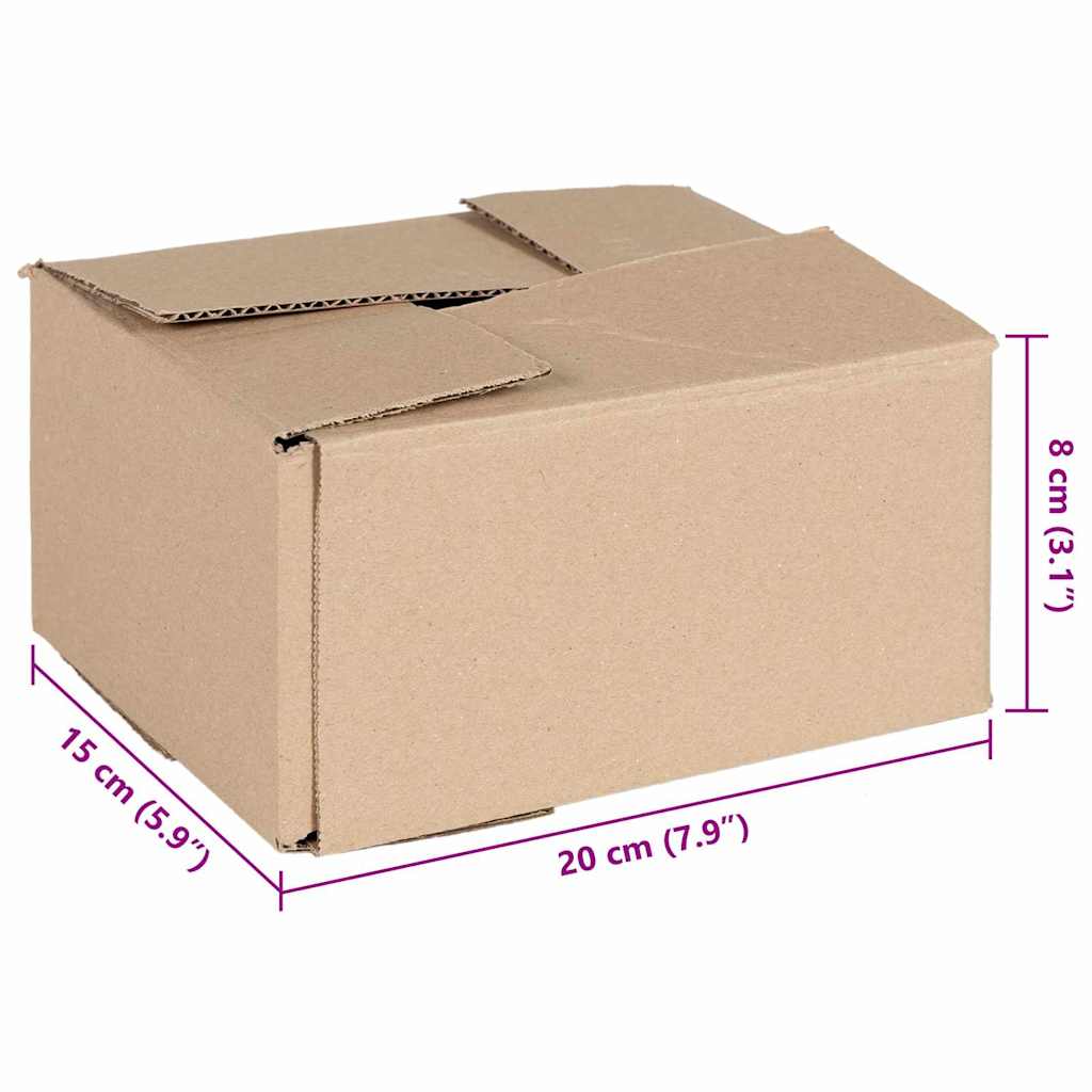 Πτυσσόμενο Κουτί 50 pcs Φυσικό 20 x 15 x 10 εκ. Χαρτόνι