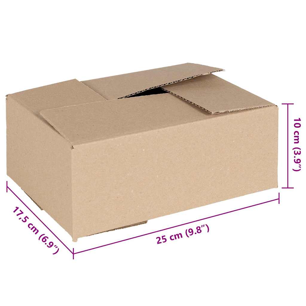 Πτυσσόμενο Κουτί 50 pcs Φυσικό 25 x 17,5 x 10 εκ. Χαρτόνι - Pakobazaar