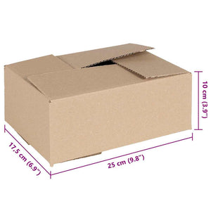 Πτυσσόμενο Κουτί 50 pcs Φυσικό 25 x 17,5 x 10 εκ. Χαρτόνι - Pakobazaar