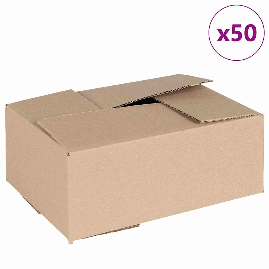 Πτυσσόμενο Κουτί 50 pcs Φυσικό 25 x 17,5 x 10 εκ. Χαρτόνι - Pakobazaar