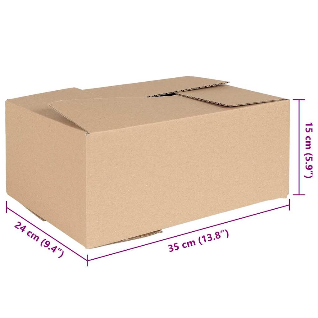 Πτυσσόμενο Κουτί 50 pcs Φυσικό 35 x 24 x 15 εκ. Χαρτόνι