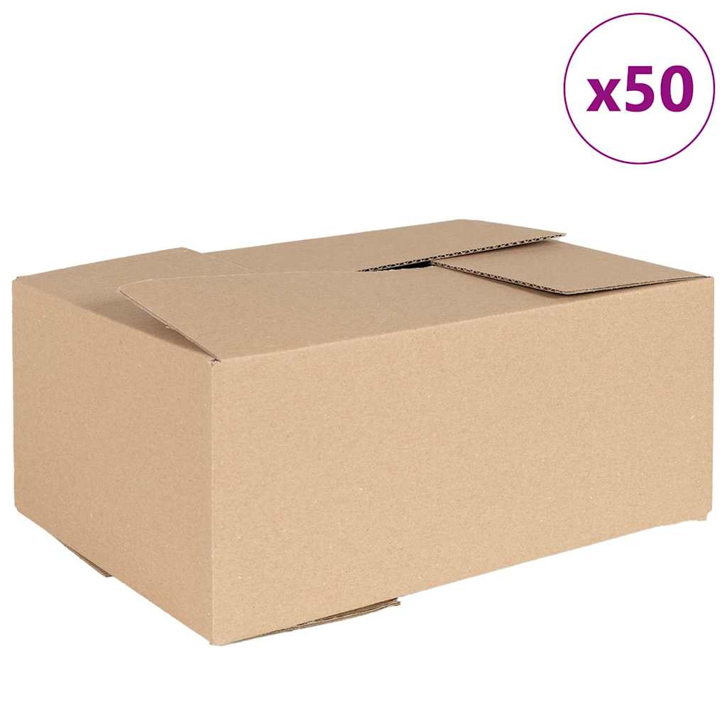 Πτυσσόμενο Κουτί 50 pcs Φυσικό 35 x 24 x 15 εκ. Χαρτόνι