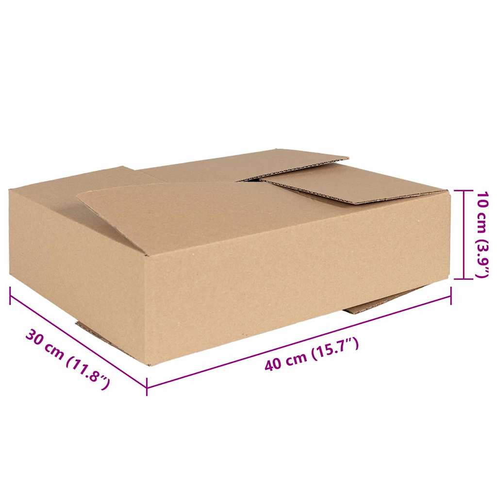 Πτυσσόμενο Κουτί 50 pcs Φυσικό 40 x 30 x 10 εκ. Χαρτόνι