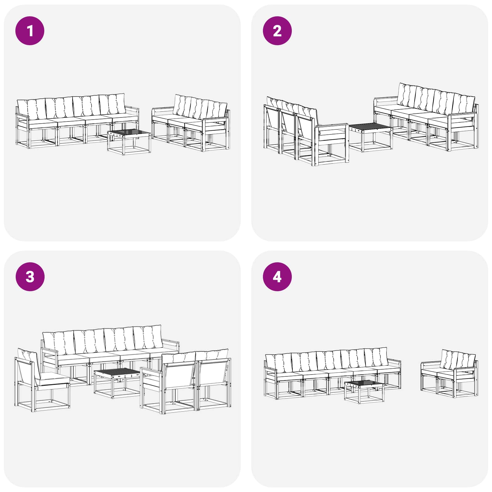 Σειρά Καναπέ Εξωτερικού με μαξιλάρι 8 pcs Φυσικό και Μπεζ - Pakobazaar
