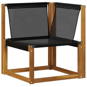 Σειρά Καναπέ Εξωτερικού με μαξιλάρι 5 pcs Φυσικό και Μαύρο - Pakobazaar