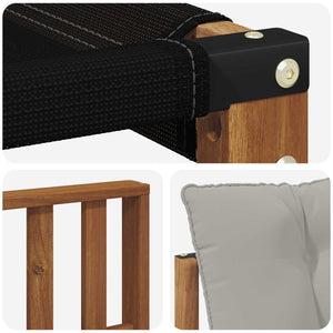Σειρά Καναπέ Εξωτερικού 6 pcs Φυσικό και Ανοιχτό Γκρι - Pakobazaar
