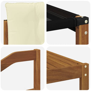Σειρά Καναπέ Εξωτερικού με μαξιλάρι 9 pcs Φυσικό και Κρέμα - Pakobazaar