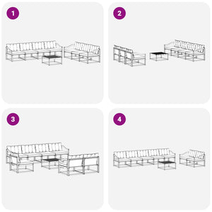 Σειρά Καναπέ Εξωτερικού με μαξιλάρι 8 pcs Φυσικό και Μπεζ - Pakobazaar