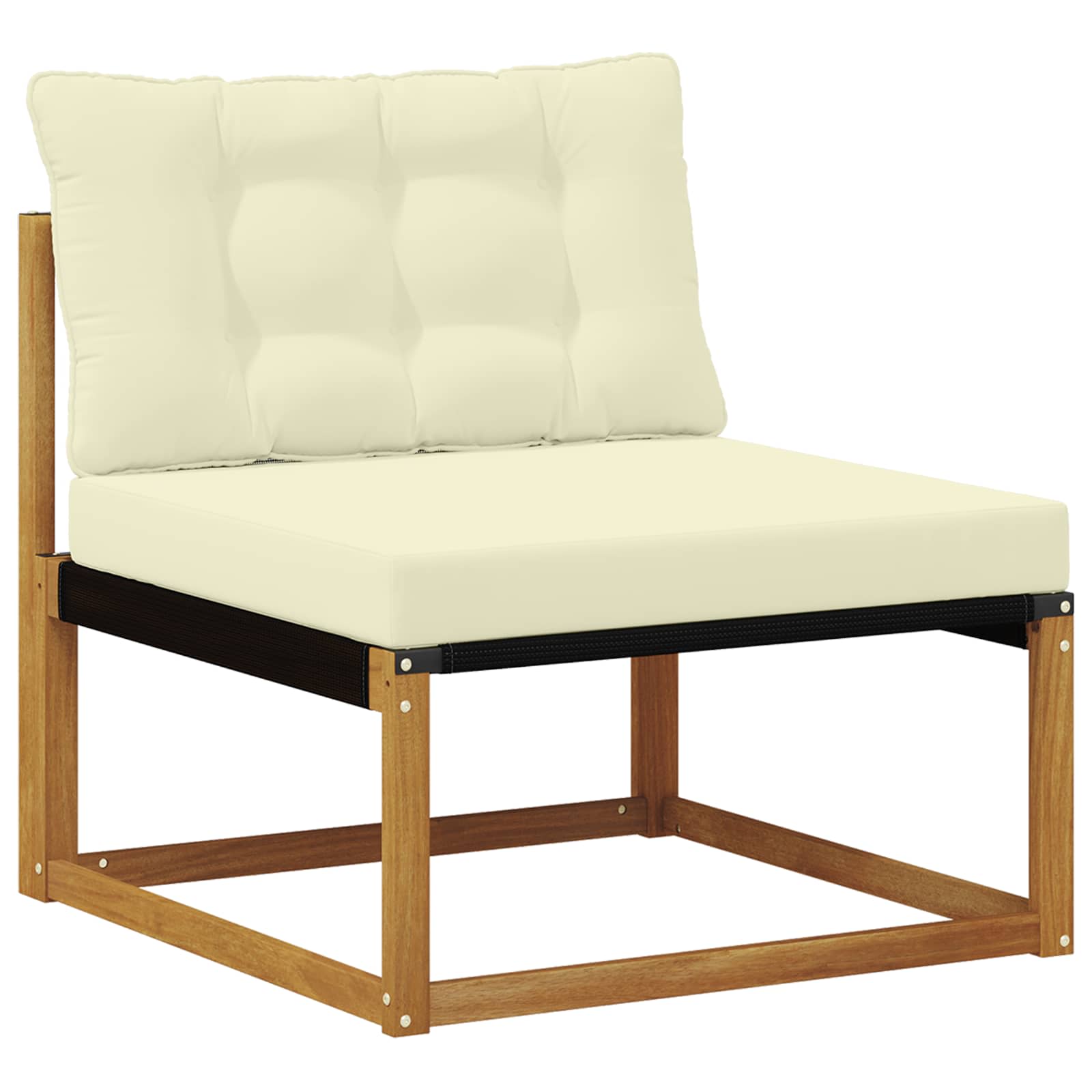 Σειρά Καναπέ Εξωτερικού με μαξιλάρι 4 pcs Φυσικό και Κρέμα - Pakobazaar