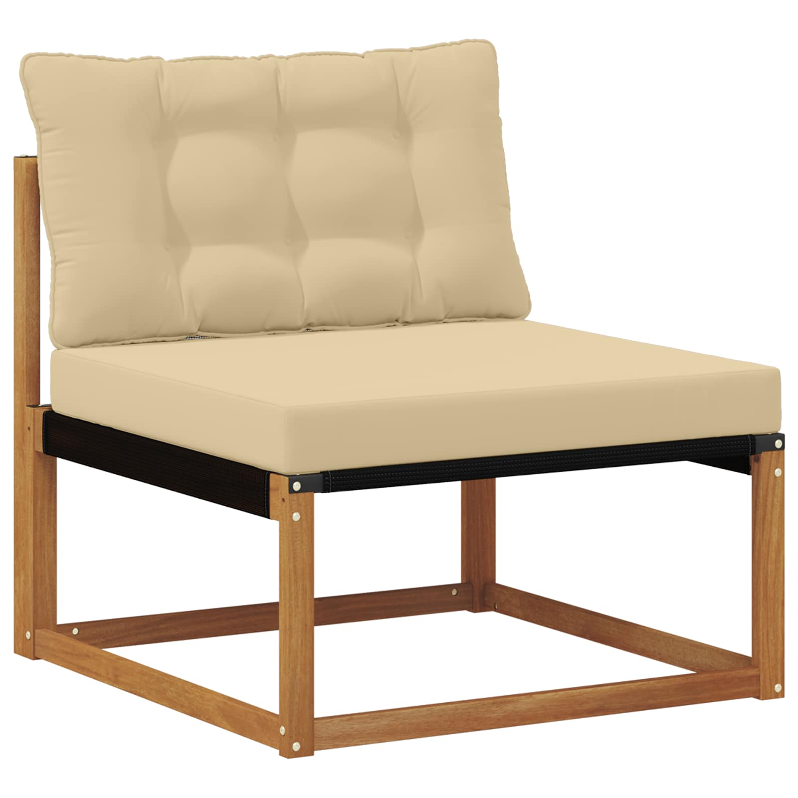 Σειρά Καναπέ Εξωτερικού με μαξιλάρι 25 pcs Φυσικό και Μπεζ - Pakobazaar