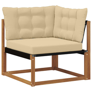 Σειρά Καναπέ Εξωτερικού με μαξιλάρι 10 pcs Φυσικό και Μπεζ - Pakobazaar