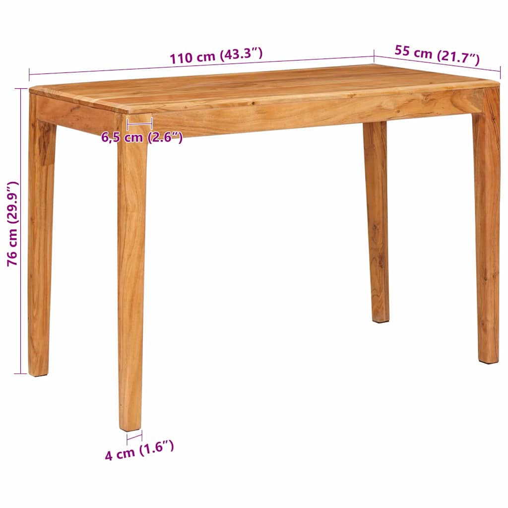 Τραπεζαρία Καφέ 110 x 55 x 76 cm Στερεό Ξύλο Ακακίας - Pakobazaar