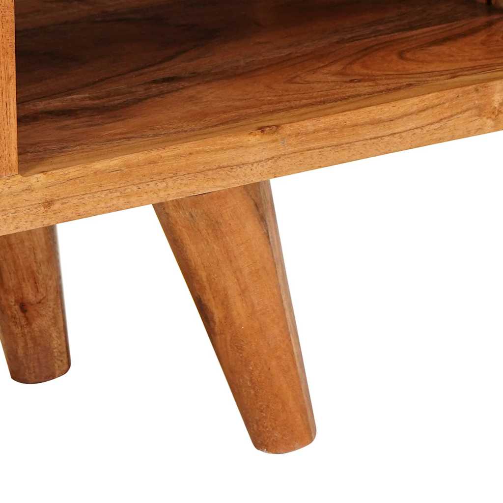 Ντουλάπι TV με ράφι Καφέ 110 x 30 x 40 cm Στερεό Ξύλο Ακακίας - Pakobazaar