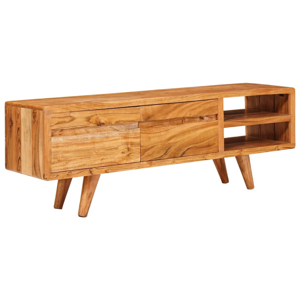 Ντουλάπι TV με ράφι Καφέ 110 x 30 x 40 cm Στερεό Ξύλο Ακακίας - Pakobazaar