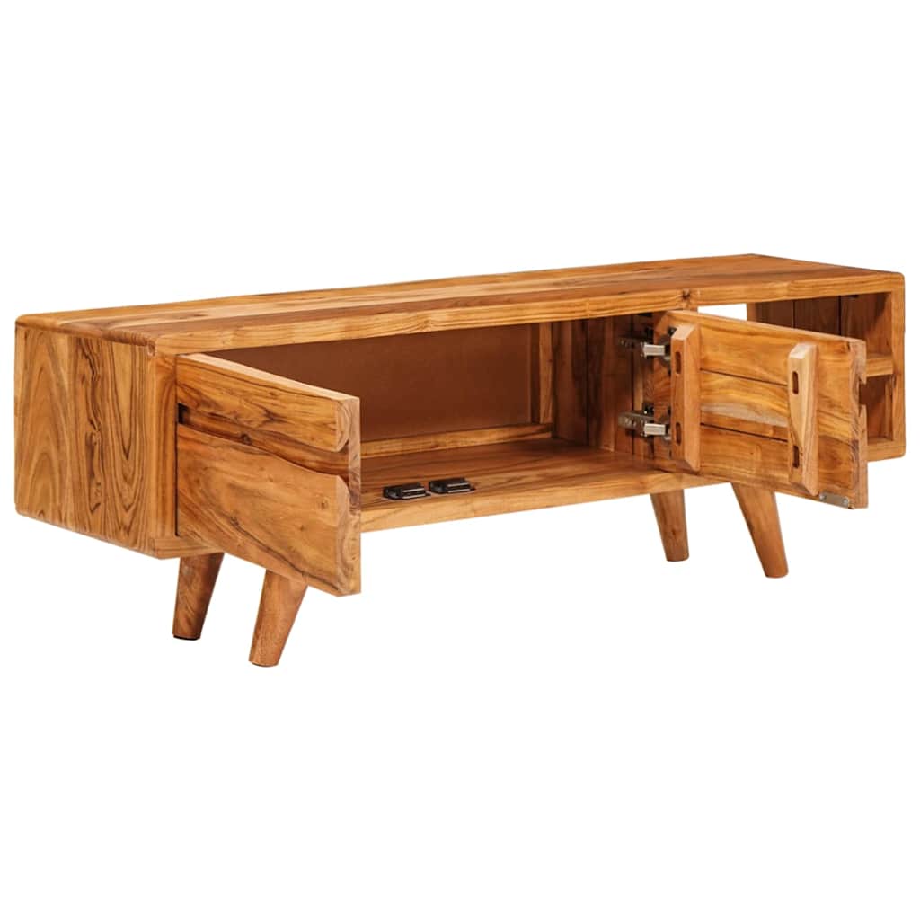 Ντουλάπι TV με ράφι Καφέ 110 x 30 x 40 cm Στερεό Ξύλο Ακακίας - Pakobazaar
