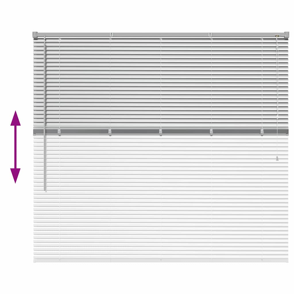 Βενετσιάνικες Ρόδες Ασημί 130 x 150 cm Αλουμίνιο - Pakobazaar