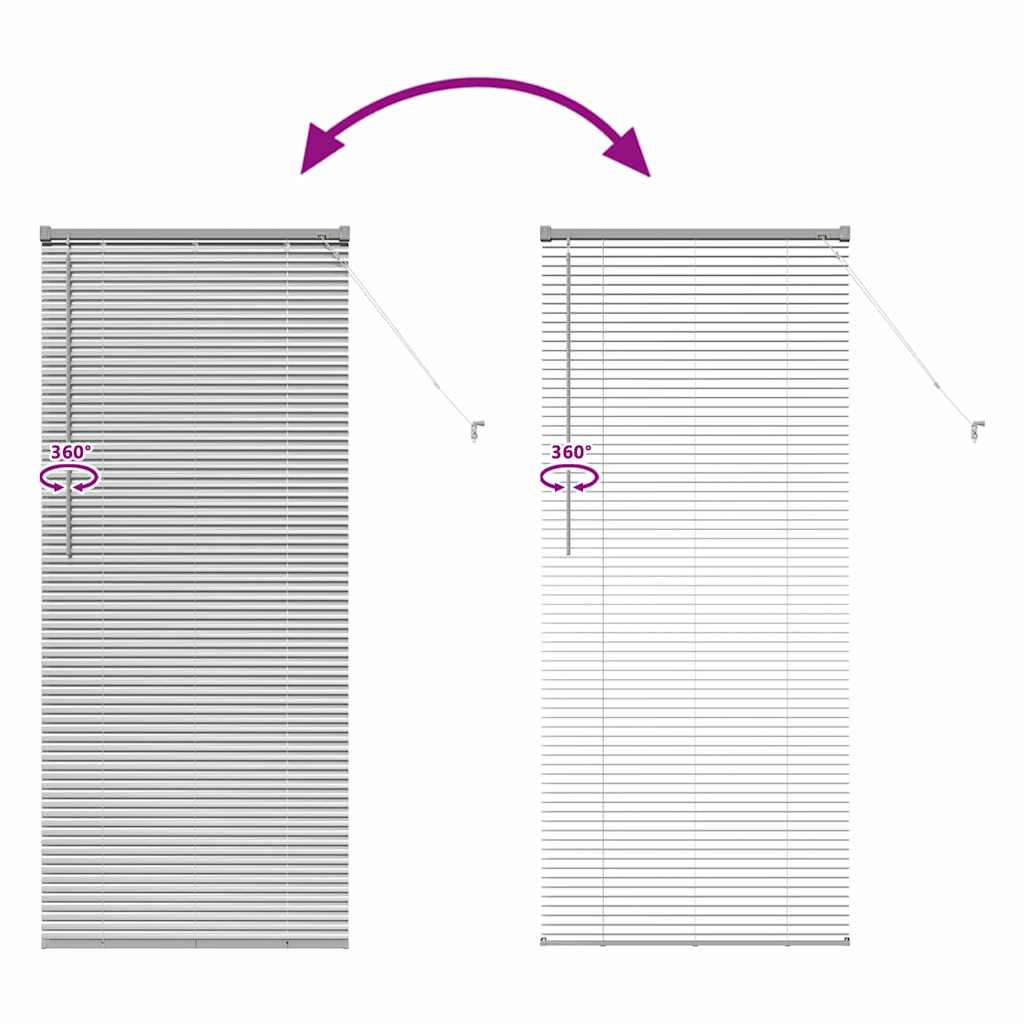 Βενετσιάνικες Ρόδες Ασημί 175 x 80 εκ Αλουμίνιο - Pakobazaar