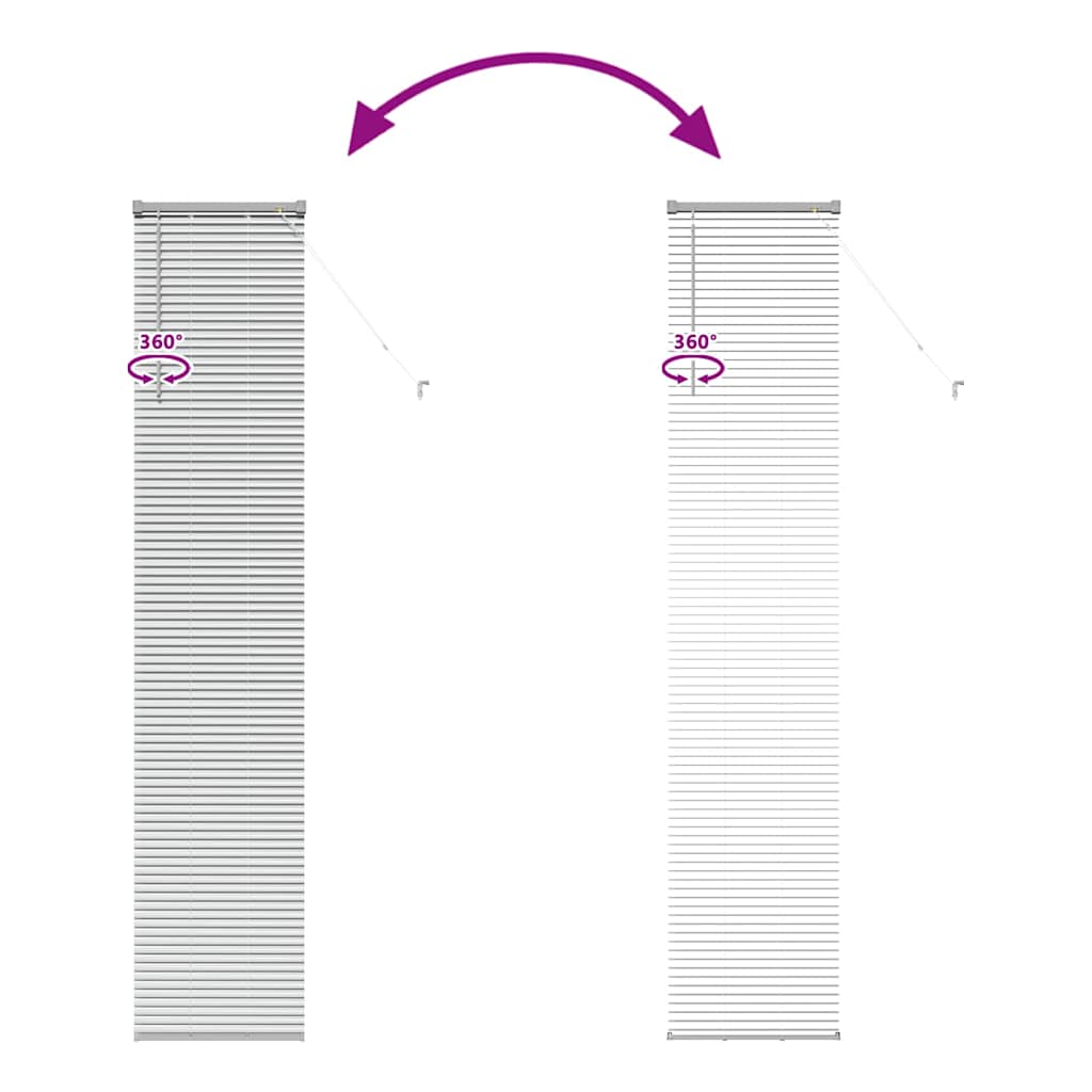 Βενετσιάνικες Ρόδες Ασημί 220 x 45 εκ Αλουμίνιο - Pakobazaar